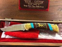 Buck Custom Navajo Artist Dave Yellow Horse Folder