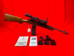 Ruger Mini 14 Ranch, .223, w/Scope & Extra Mags, SN:184-57521