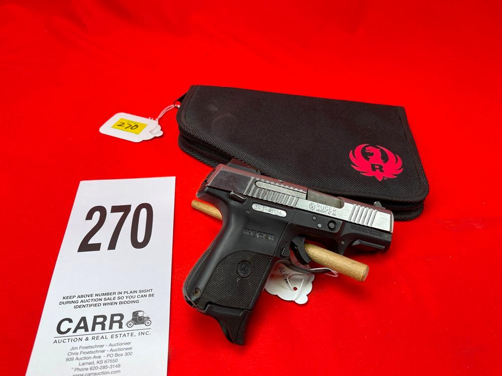 Ruger SR40C, 40 S&W, Stainless Steel Slide w/Soft Case, VG, SN:343-18134 (HG)