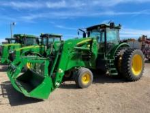 2009 JD 7630 2WD Tractor w/746 Loader, 2,330 Hrs.