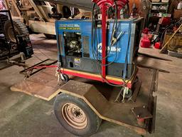 Bobcat 225NT Generator/Welder (120.8 Hrs.) 20HP/225 Amps/10K Watts, On Trailer