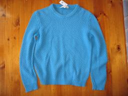 Ladies pre-owned clothes:- Sasha Kapam M decorative UK hand knitted wool cr