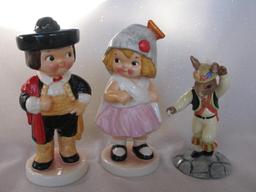 Three figurines:- Goebel 1981 Dolly Dingle Don Juan and DD in Spain with ti