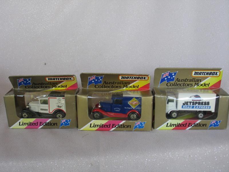 Nine MIB Matchbox cars includes:- Six special editions MOY, YS9, 19, 38, 42
