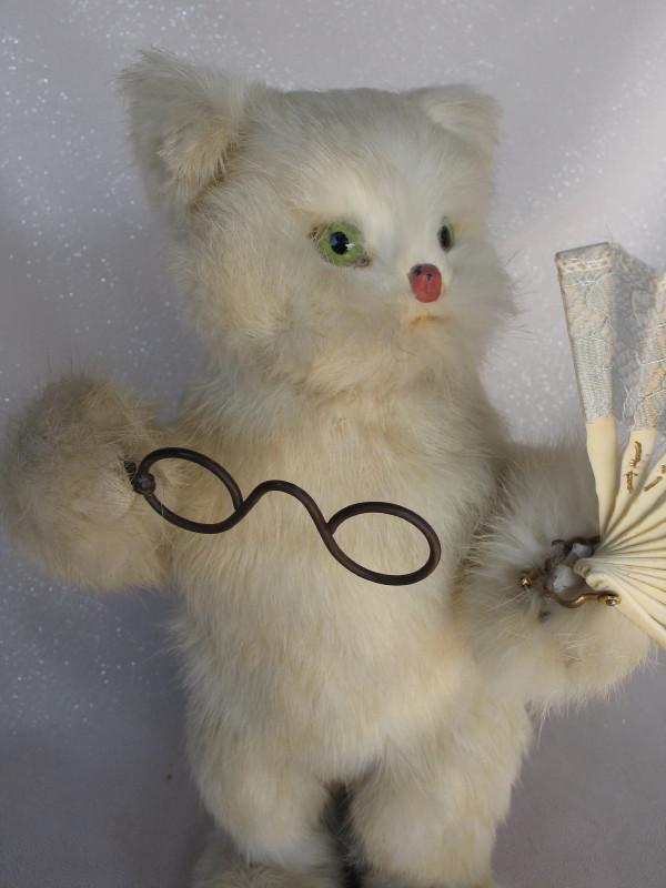 Scarce Roullet et Decamps 1910s Automaton cat 12" (31cm). Original R & D cl