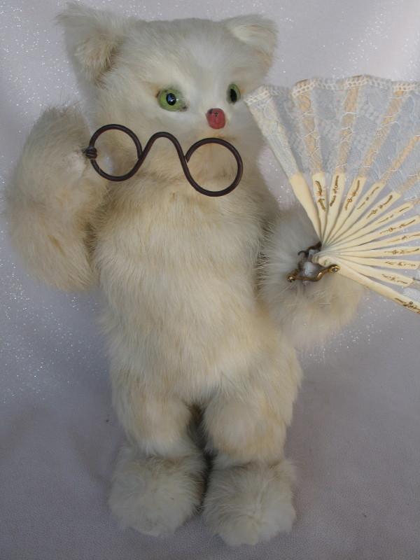 Scarce Roullet et Decamps 1910s Automaton cat 12" (31cm). Original R & D cl