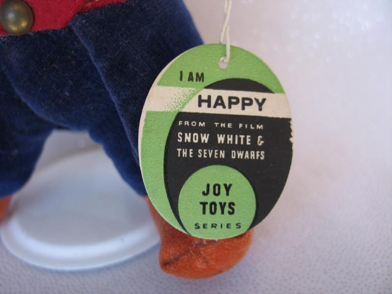 Rare Joy Toys "Happy" from 1930s Snow White & Seven Dwarfs movie, 8" (20cm)