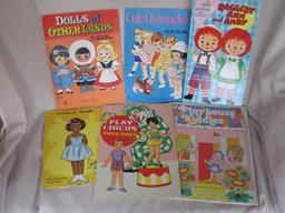 Sixteen uncut 1965-70s Paper Doll books. Whitman/Mattel Playhouse Kiddles,