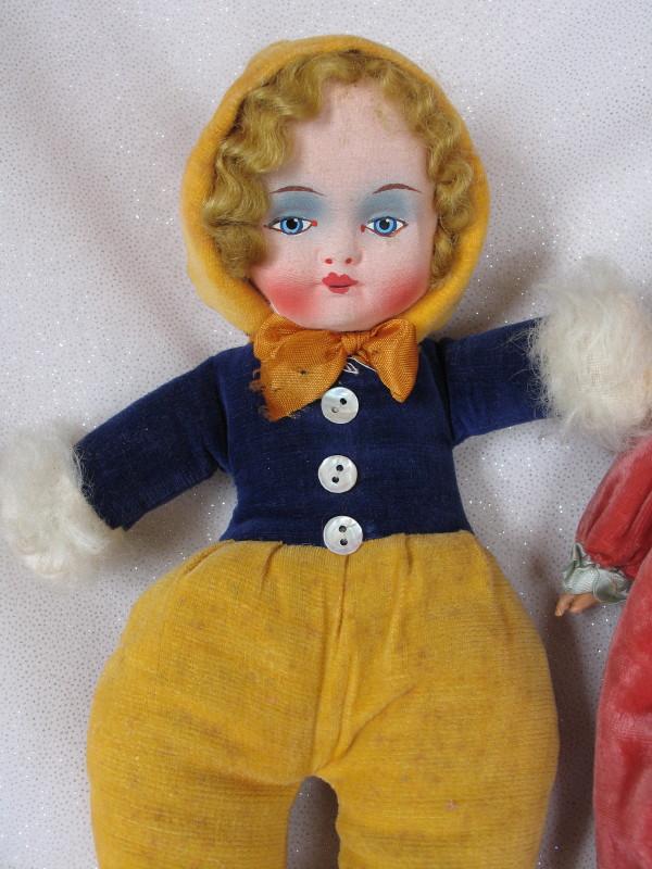 Two Child Toys:- Schildkrot celluloid head 1930s clown 40cm with large sque