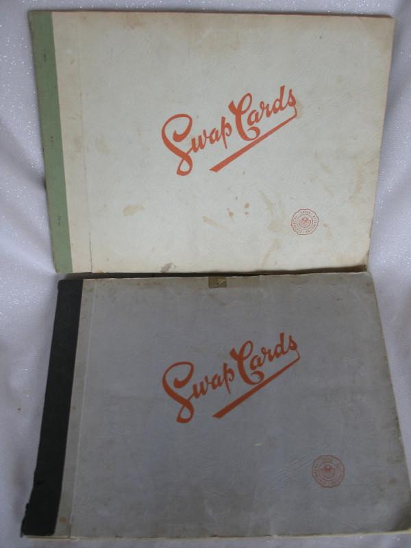 Two vintage Playing / Swap Card albums c1950s. Full of 240 plus cards inclu
