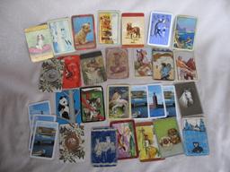 Two vintage Playing / Swap Card albums c1950s. Full of 240 plus cards inclu