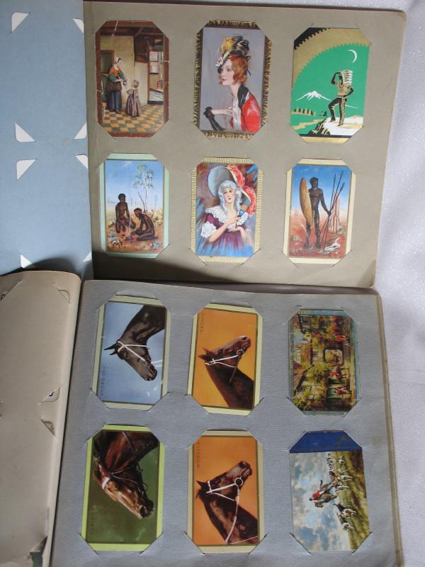 Two vintage Playing / Swap Card albums c1950s. Full of 240 plus cards inclu