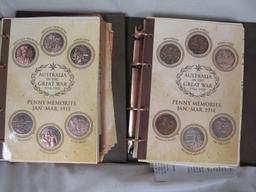 Australia in Great War "Penny Memories" 1914 & 1915 original binders with p