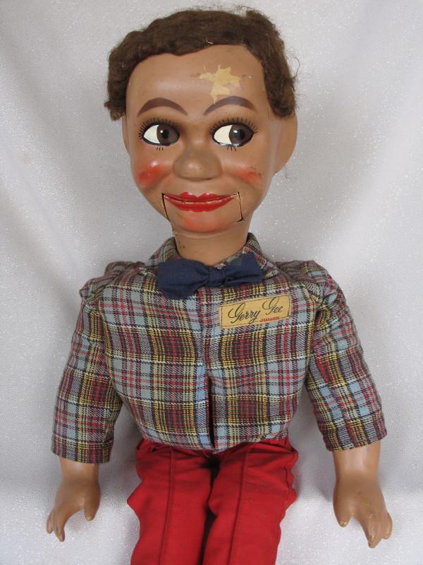 All original L.J. Sterne Gerry Gee 1960s Ventriloquist doll. Gerry Gee with
