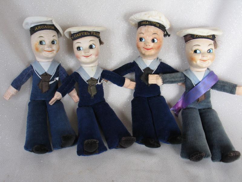 Nine Peggy Nisbet 'Empire Sailors' 1950s-70s. Canberra, Oriana, Fairsky, Fa