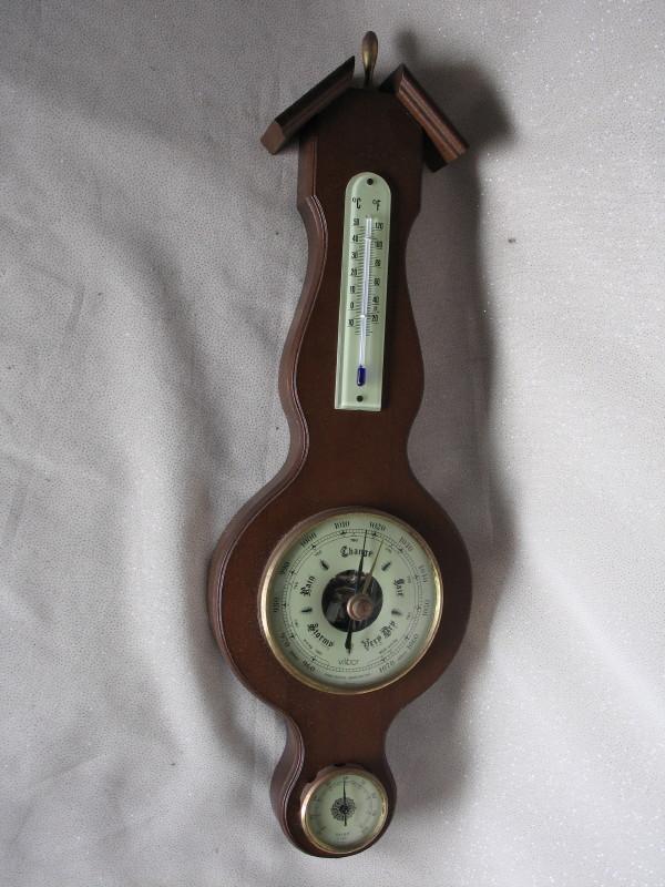 Vintage German Vibor Barometer Weather Station wall mount 41cm with hygrome