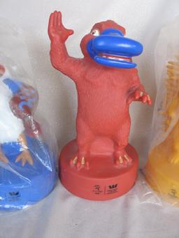 Three 2000 Olympic money box animal figures 24cm, MIP Olly and MIP Millie a