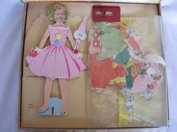 Mixed Shirley Temple 1950s Collectibles:- Gabriel boxed Snap On Paper Dolls