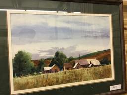 Oregon Artist Framed water color