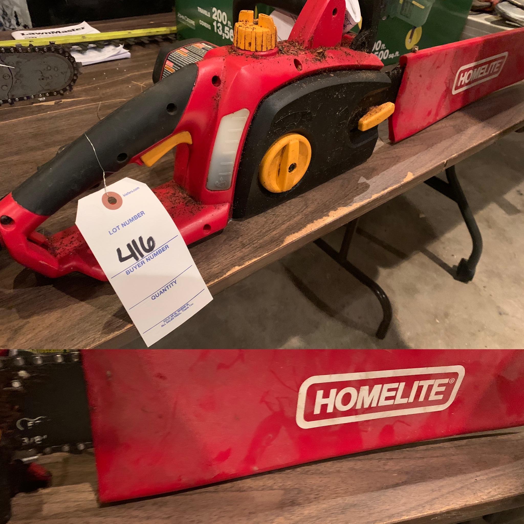 Homelite electric chainsaw