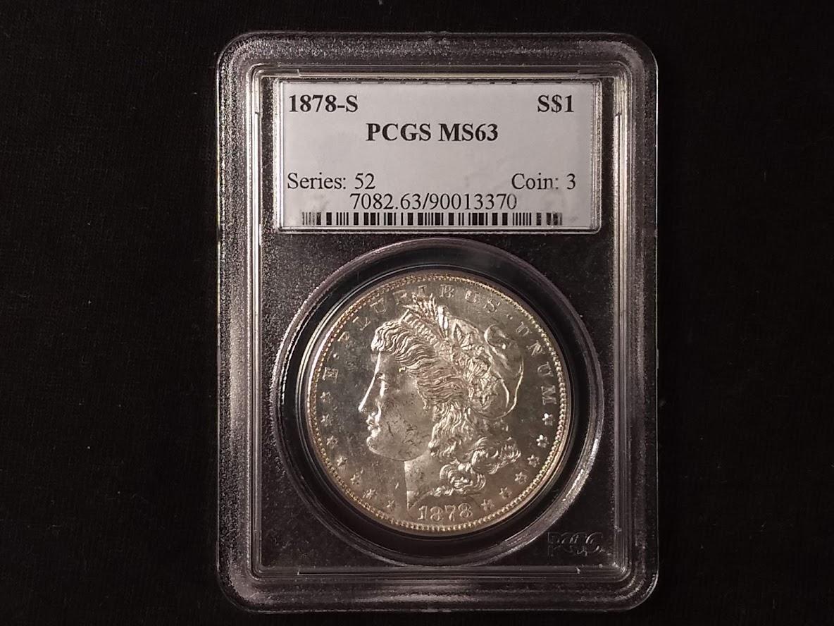 PCGS SLABBED MS63 1878 SF MORGAN DOLLAR