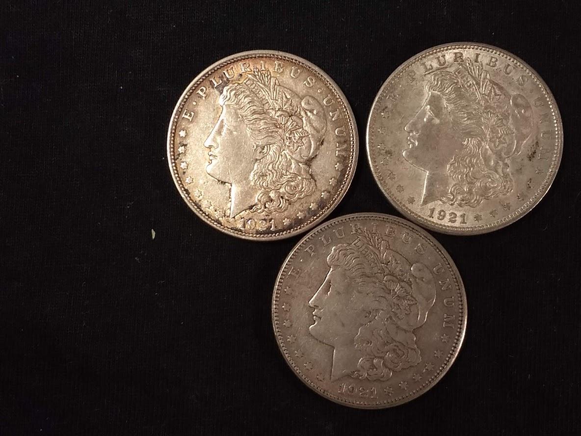 3 U.S MORGAN DOLLARS