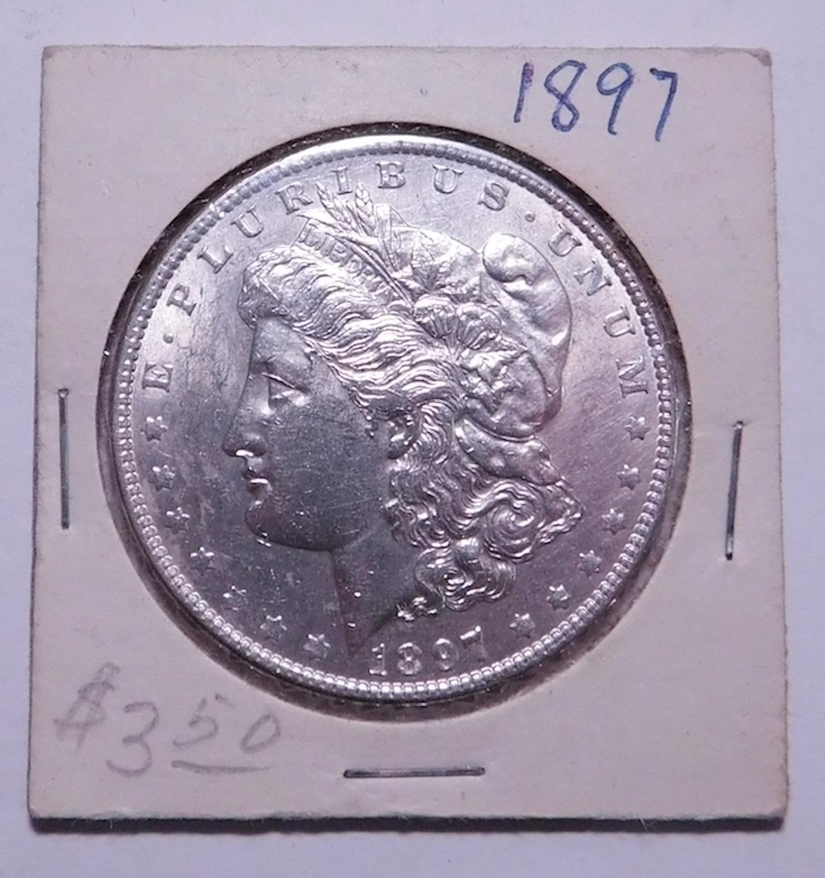 1897 PHIL MORGAN ABOUT UNCIRCULATED