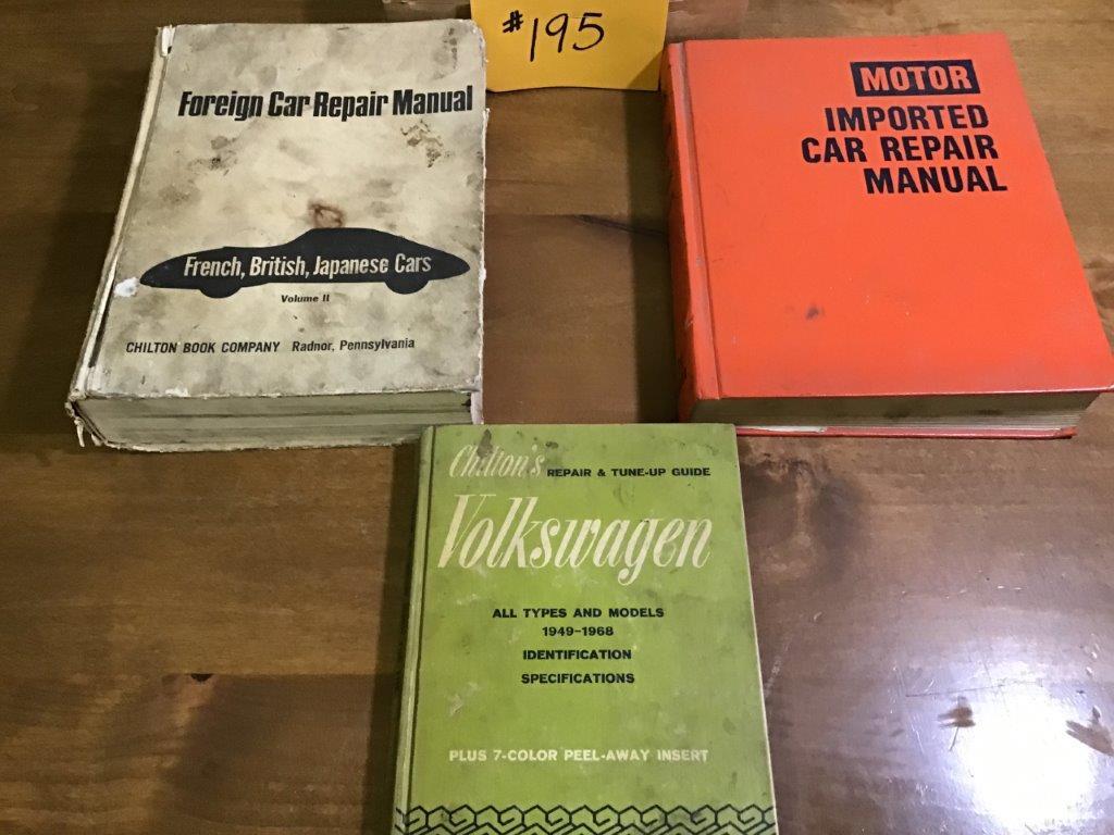 3x VINTAGE HARD COVER MANUELS