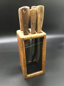 KNIFE BLOCK W/ KNIVES