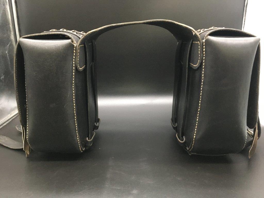 BLACK LEATHER SADDLEBAGS