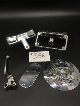 LICENSE PLATE BRACKETS, LEVER, AND COVERS