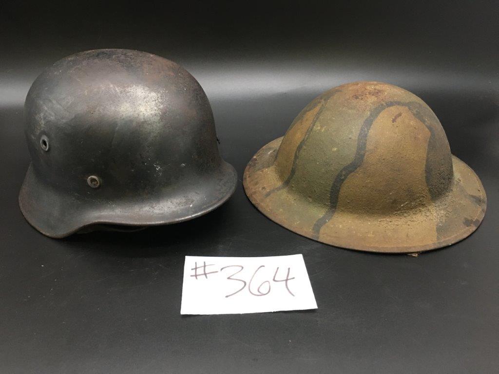 2x MILITARY HELMETS