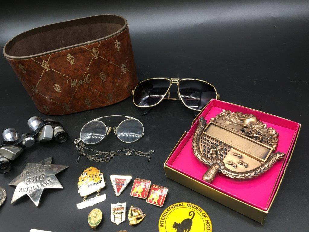 PINS, GLASSES, AND MORE