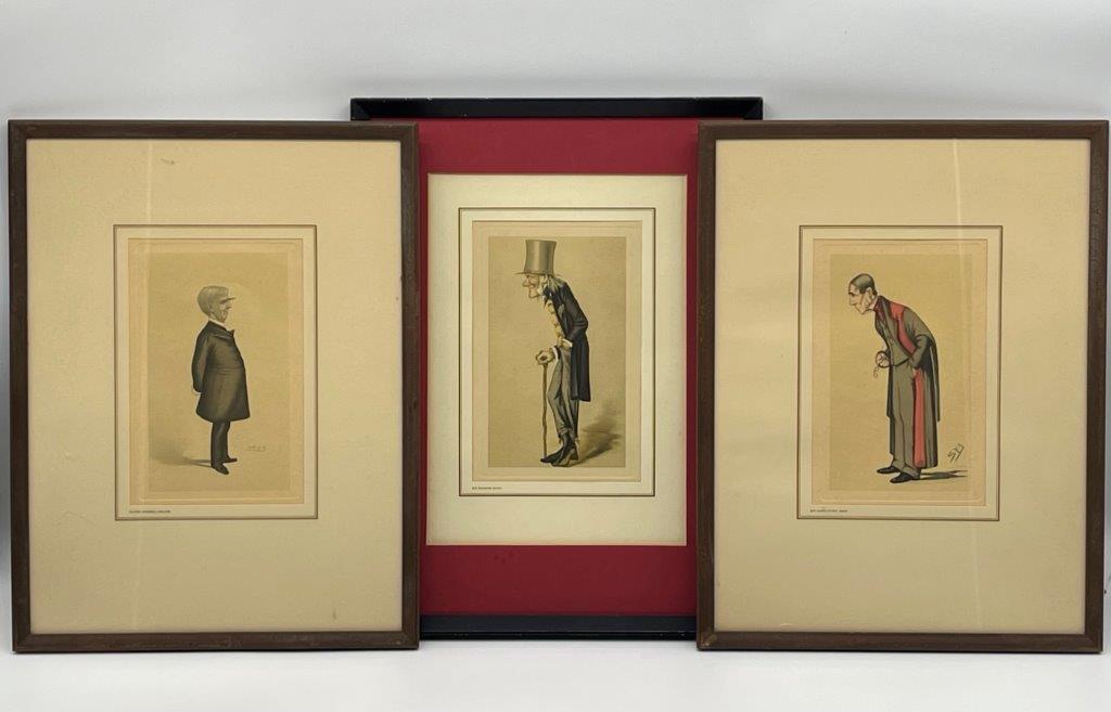 THREE FRAMED LITHOGRAPHS