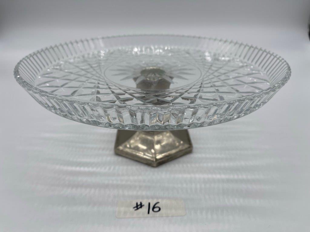 VINTAGE GLASS SERVING TRAYS