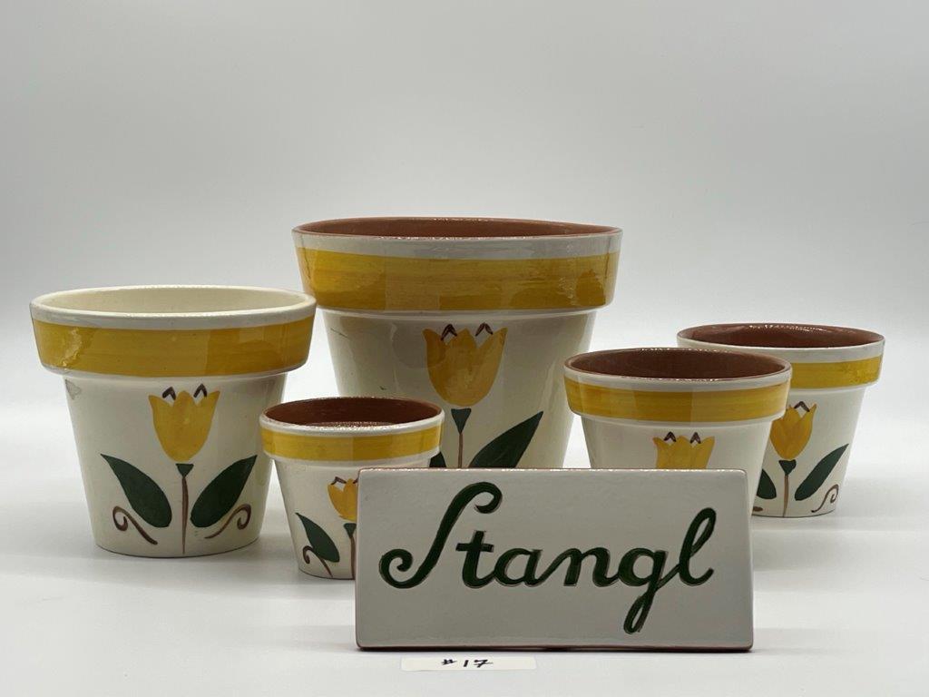 COLLECTIBLE STANGL POTTERY FLOWER POTTS