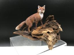 HANDMADE CRAVED FOX AND EAGLE SCUPLTURES