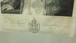 FRAMED LITHO OF EMPEROR PEDRO I OF BRAZIL