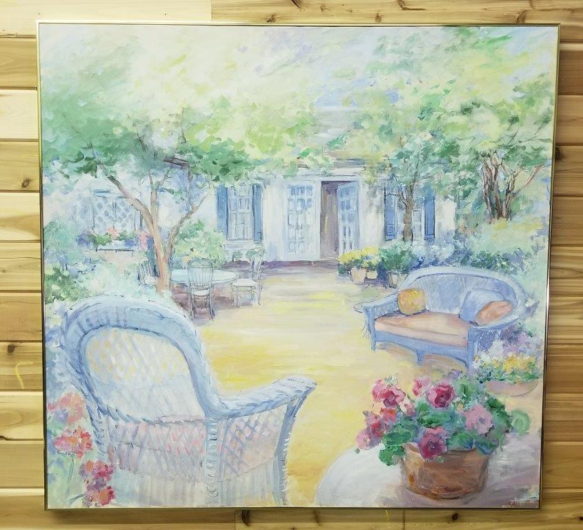 ORIGINAL PAINTING TITLED: SUMMER ON THE PATIO