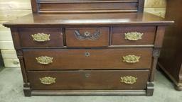 ANTIQUE DRESSER WITH MIRROR