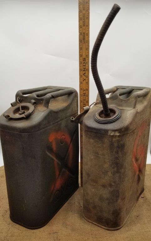 TWO ANTIQUE GAS TANKS