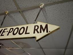 RETRO GAME-POOL RM HANGING SIGN