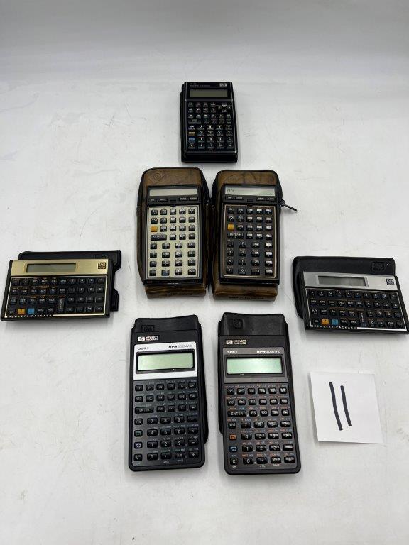 COLLECTION OF VINTAGE HP SCIENTIFIC CALCULATORS