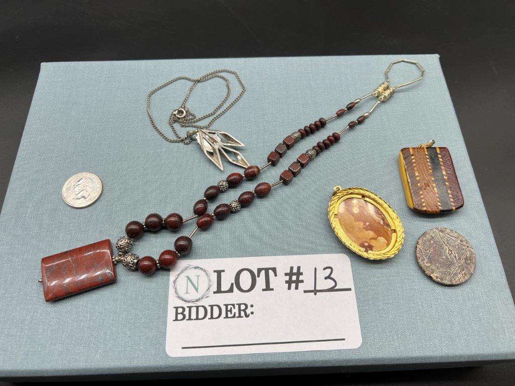 POLISHED STONE JEWELRY LOT