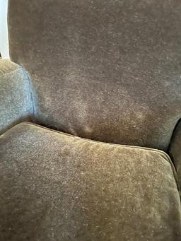 COMFY BROWN VELVET CHAIR LOT