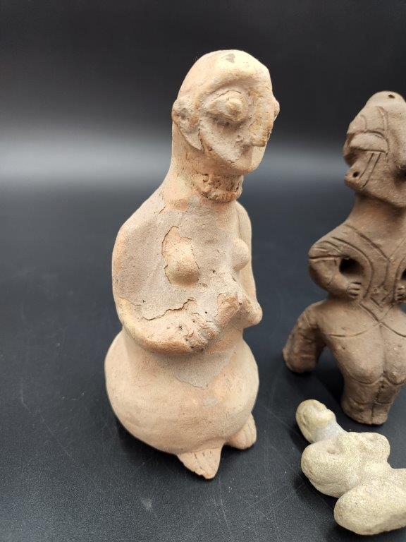 THREE NEOLITHIC STYLED TERRACOTTA FIGURINES