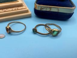 14K Gold Ring, Two 10KT Ring, and More