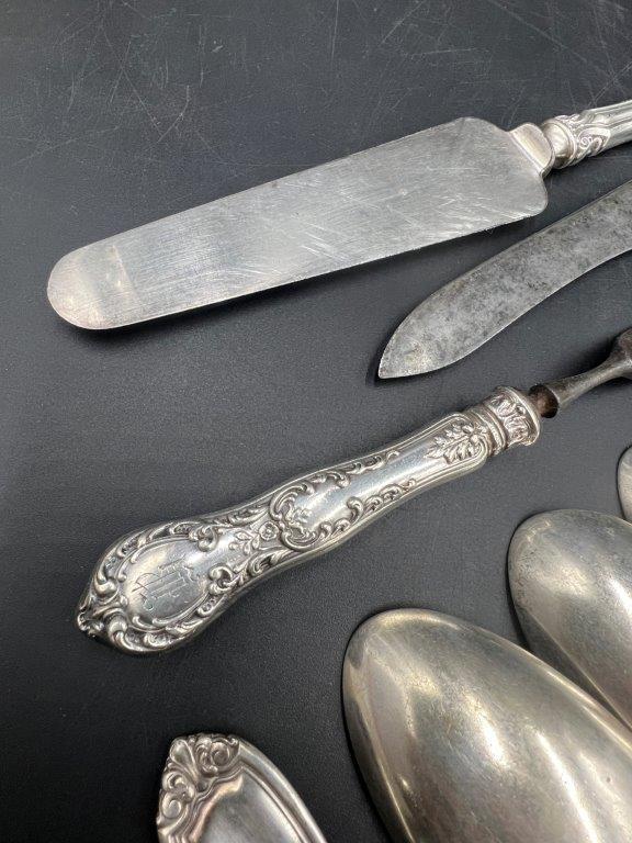 Collection of Antique Sterling Silver Flat Ware