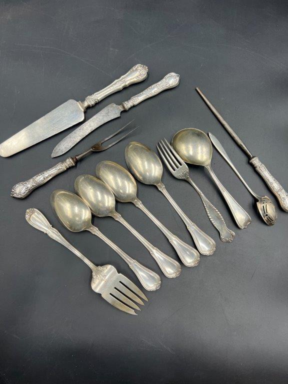 Collection of Antique Sterling Silver Flat Ware