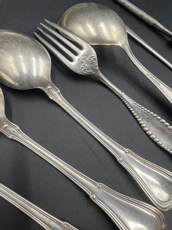 Collection of Antique Sterling Silver Flat Ware